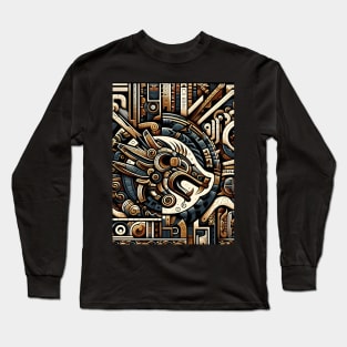 Mystical Echoes: Maya Art Revived in Vibrant Illustrations Long Sleeve T-Shirt